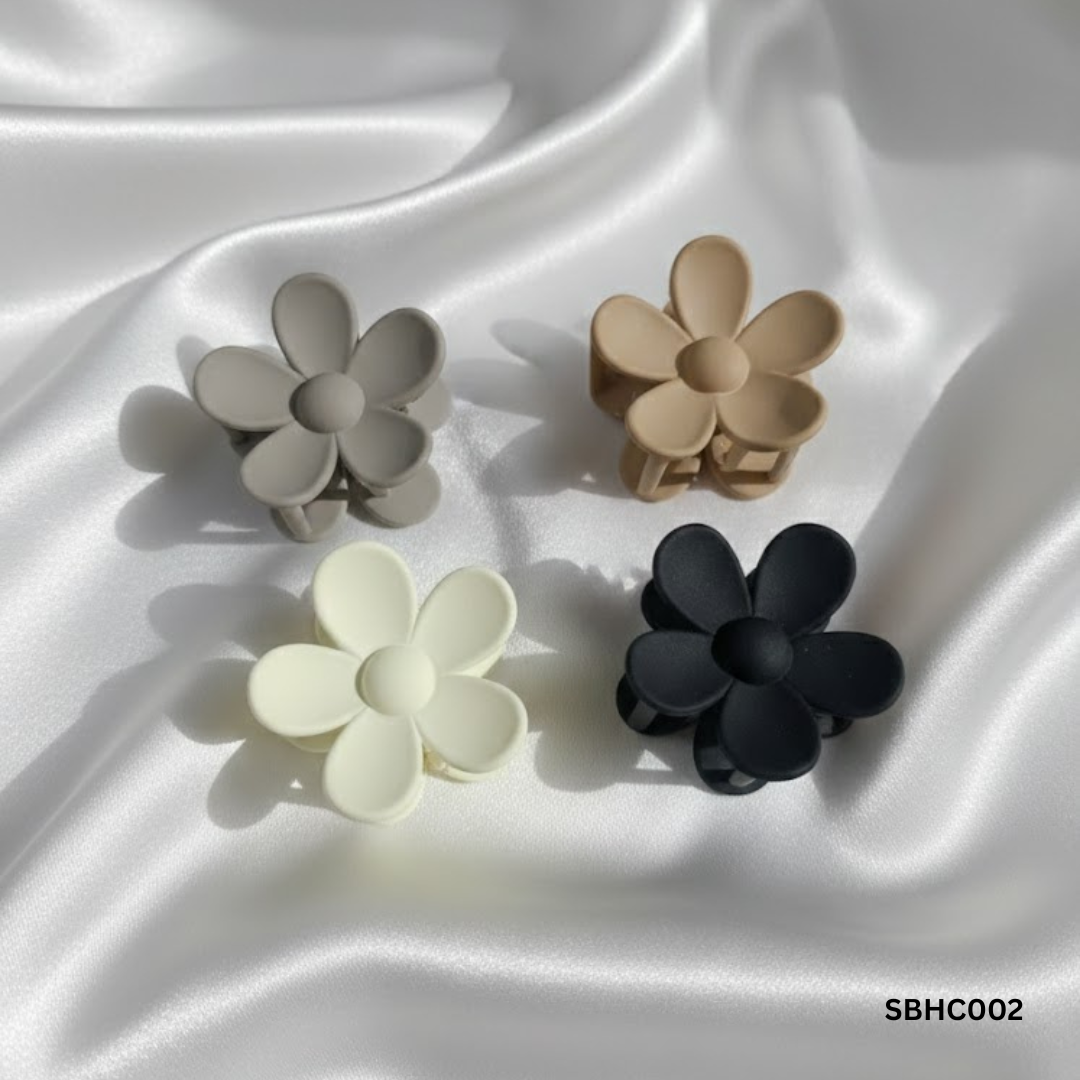New Korean Floral Hair Clips Combo Set of 4