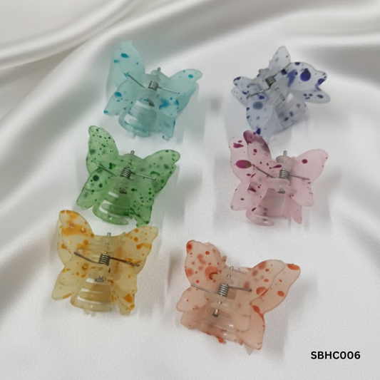 Colourfull Butterfly Hairclips Combo set of 6