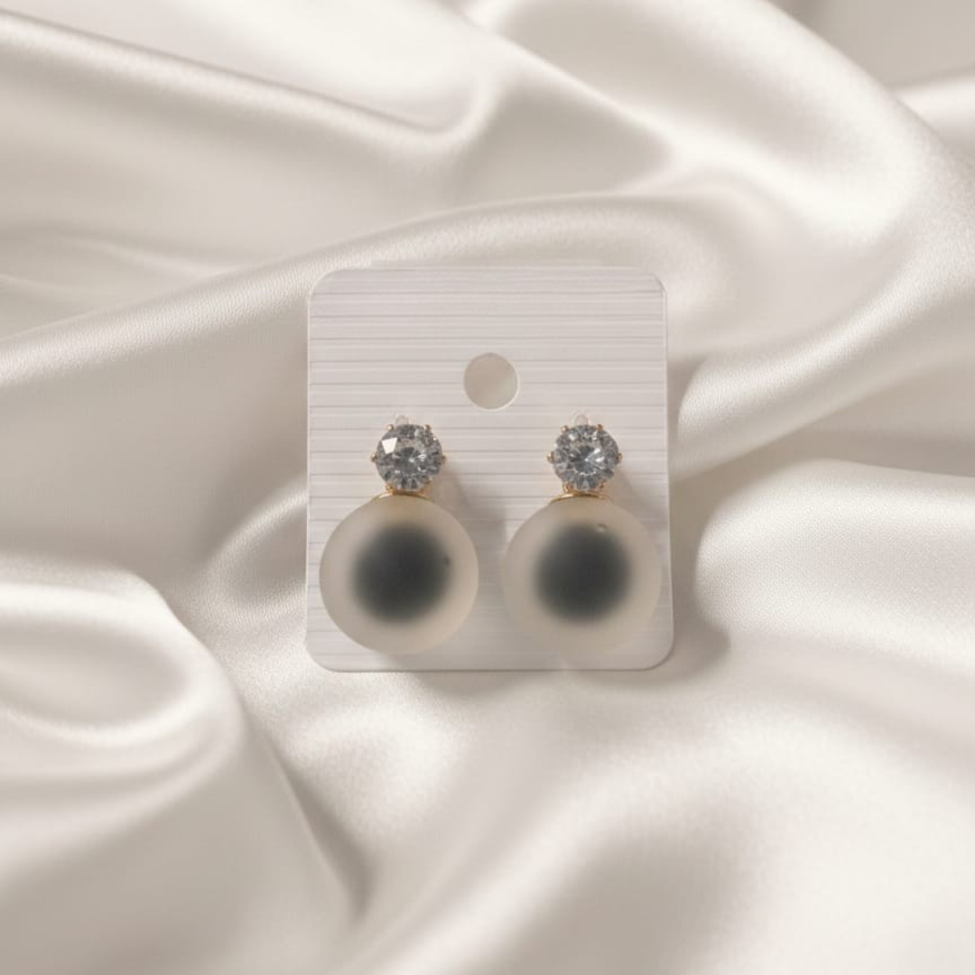Bubble Round Black Earrings