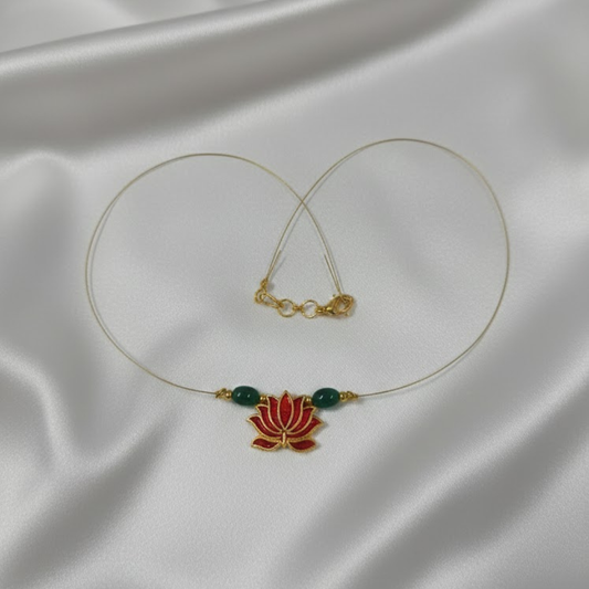 Lotus Red Invisible Daily Wear Chain