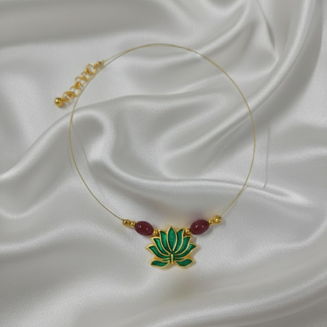 Lotus Green Invisible Daily Wear Chain