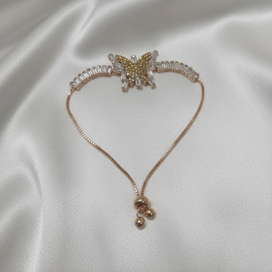 Rosegold Butterfly Chain Bracelet