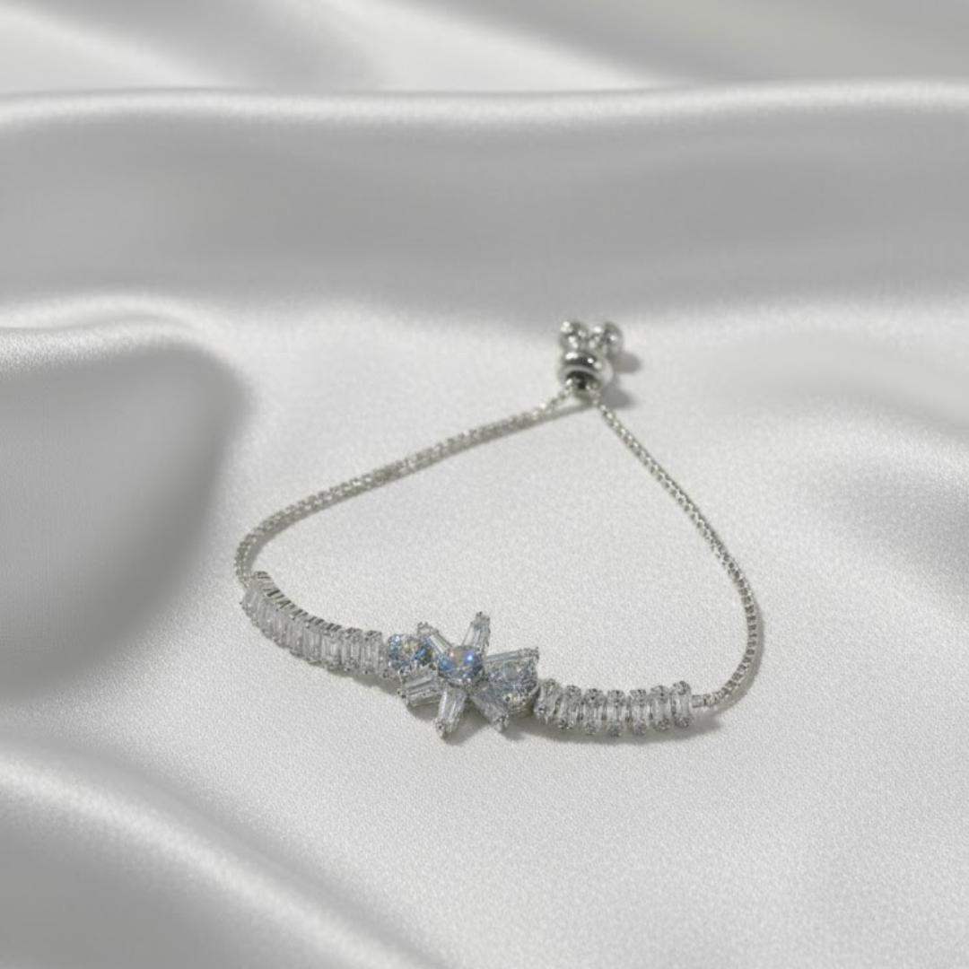 Silver Stone Chain Bracelet