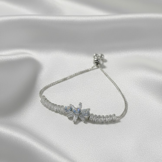 Silver Stone Chain Bracelet