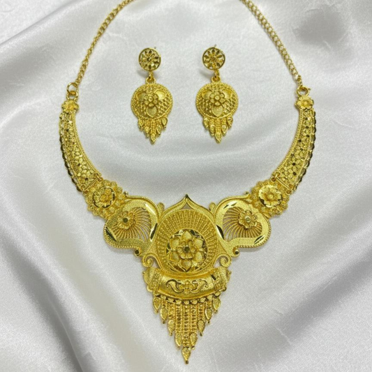 Goldplated Necklace With Earings