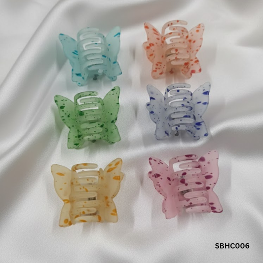Colourfull Butterfly Hairclips Combo set of 6