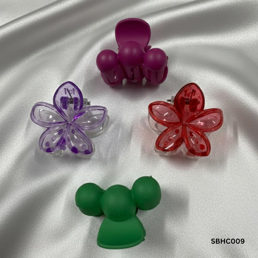 Floral Bubble Hairclips Combo set of 4