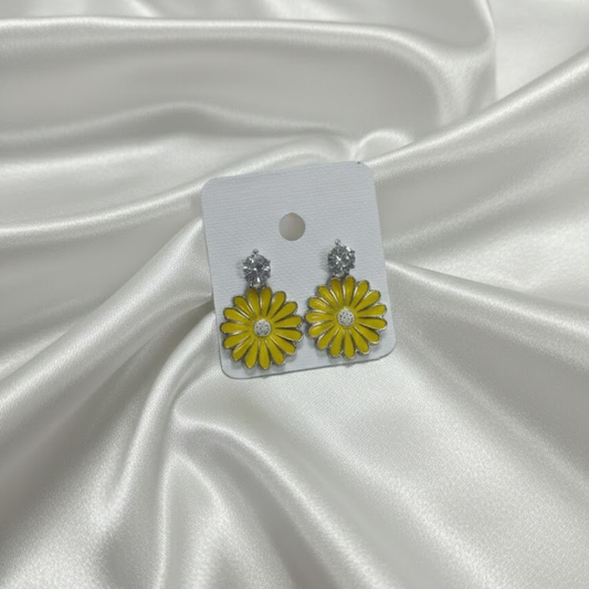 Yellow Floral Earrings