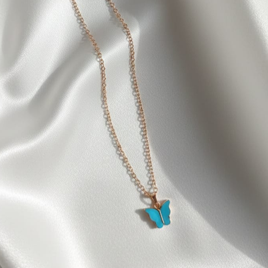 Rose Gold Blue Butterfly Daily Wear Chain
